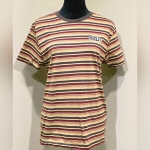 Hurley Men's Striped T-Shirt - Brown and Yellow